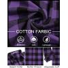 COOFANDY Mens Flannel Shirts Long Sleeve Plaid Button Down Shirts Casual Cotton Shirts(Purple)