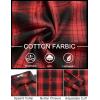 COOFANDY Mens Flannel Shirts Long Sleeve Plaid Button Down Shirts Casual Cotton Shirts(Red/Black)