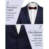 COOFANDY Men’s Floral Suit Jacket Embroidered Wedding Blazer Party Dinner Tuxedo(Navy Blue(pattern1))