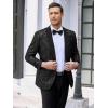COOFANDY Men’s Floral Tuxedo Jacket Jacquard Suit Jacket Slim Fit Blazer for Wedding, Prom, Dinner(Black)