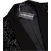 COOFANDY Men’s Floral Tuxedo Jacket Jacquard Suit Jacket Slim Fit Blazer for Wedding, Prom, Dinner(Black)