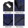 COOFANDY Men’s Floral Tuxedo Jacket Jacquard Suit Jacket Slim Fit Blazer for Wedding, Prom, Dinner(Blue)