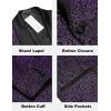 COOFANDY Men’s Floral Tuxedo Jacket Jacquard Suit Jacket Slim Fit Blazer for Wedding, Prom, Dinner(Purple)