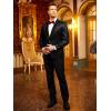 COOFANDY Men’s Floral Tuxedo Jacket Jacquard Suit Jacket Slim Fit Blazer for Wedding, Prom, Dinner(Type02-black)