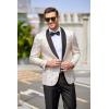 COOFANDY Men’s Floral Tuxedo Jacket Jacquard Suit Jacket Slim Fit Blazer for Wedding, Prom, Dinner(Type02-champagne)