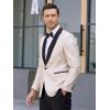 COOFANDY Men’s Floral Tuxedo Jacket Jacquard Suit Jacket Slim Fit Blazer for Wedding, Prom, Dinner(Type02-champagne)