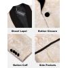 COOFANDY Men’s Floral Tuxedo Jacket Jacquard Suit Jacket Slim Fit Blazer for Wedding, Prom, Dinner(Type02-champagne)