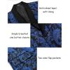 COOFANDY Men’s Floral Tuxedo Jacket Paisley Shawl Lapel Stylish Suit Blazer Jacket for Wedding, Dinner, Party, Prom(Black&blue)