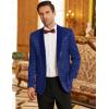 COOFANDY Men’s Floral Tuxedo Jacket Paisley Shawl Lapel Stylish Suit Blazer Jacket for Wedding, Dinner, Party, Prom(Nave Blue)