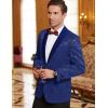COOFANDY Men’s Floral Tuxedo Jacket Paisley Shawl Lapel Stylish Suit Blazer Jacket for Wedding, Dinner, Party, Prom(Nave Blue)