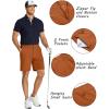 COOFANDY Men’s Golf Shorts 8 Inch Lightweight Quick Dry Casual Dress Shorts Hiking Travel Shorts with Pockets(Brown)