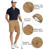 COOFANDY Men’s Golf Shorts 8 Inch Lightweight Quick Dry Casual Dress Shorts Hiking Travel Shorts with Pockets(Dark Khaki)