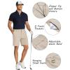 COOFANDY Men’s Golf Shorts 8 Inch Lightweight Quick Dry Casual Dress Shorts Hiking Travel Shorts with Pockets(Light Khaki Brown)