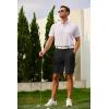 COOFANDY Mens Golf Shorts Stretch Quick Dry Casual Dress Shorts with Pockets(Black)