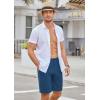 COOFANDY Mens Golf Shorts Stretch Quick Dry Casual Dress Shorts with Pockets(Blue)