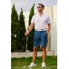 COOFANDY Mens Golf Shorts Stretch Quick Dry Casual Dress Shorts with Pockets(Blue)