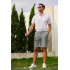 COOFANDY Mens Golf Shorts Stretch Quick Dry Casual Dress Shorts with Pockets(Grey)