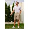 COOFANDY Mens Golf Shorts Stretch Quick Dry Casual Dress Shorts with Pockets(Khaki)