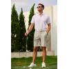 COOFANDY Mens Golf Shorts Stretch Quick Dry Casual Dress Shorts with Pockets(Moon Grey)