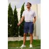 COOFANDY Mens Golf Shorts Stretch Quick Dry Casual Dress Shorts with Pockets(Navy Blue)