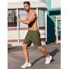 COOFANDY Men’s Gym Workout Athletic Shorts Running Jogger Quick Dry Lightweight Shorts with Zipper Pockets(Army Green)