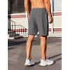 COOFANDY Men’s Gym Workout Athletic Shorts Running Jogger Quick Dry Lightweight Shorts with Zipper Pockets(Dark Grey)