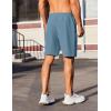 COOFANDY Men’s Gym Workout Athletic Shorts Running Jogger Quick Dry Lightweight Shorts with Zipper Pockets(Grey Blue)