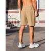 COOFANDY Men’s Gym Workout Athletic Shorts Running Jogger Quick Dry Lightweight Shorts with Zipper Pockets(Khaki)
