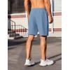COOFANDY Men’s Gym Workout Athletic Shorts Running Jogger Quick Dry Lightweight Shorts with Zipper Pockets(Light Blue)