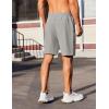 COOFANDY Men’s Gym Workout Athletic Shorts Running Jogger Quick Dry Lightweight Shorts with Zipper Pockets(Light Grey)