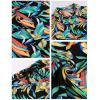 COOFANDY Men’s Hawaiian Matching Set Summer Beach 2 Piece Outfits Flower Button Down Shirts and Shorts Vacation Outfits(Leaves Multicolor)