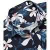 COOFANDY Men’s Hawaiian Shirt Short Sleeve Casual Button Down Tropical Summer Beach Aloha Shirts(A – Navy Blue / Lily)