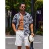 COOFANDY Men’s Hawaiian Shirt Short Sleeve Casual Button Down Tropical Summer Beach Aloha Shirts(Black / White Floral)