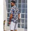 COOFANDY Men’s Hawaiian Shirt Short Sleeve Casual Button Down Tropical Summer Beach Aloha Shirts(Black / White Floral)