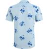 COOFANDY Men’s Hawaiian Shirt Short Sleeve Casual Button Down Tropical Summer Beach Aloha Shirts(Light Blue / Blue Floral)