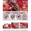 COOFANDY Men’s Hawaiian Shirt Short Sleeve Casual Button Down Tropical Summer Beach Aloha Shirts(Red – Tropical Leaf)