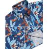COOFANDY Men’s Hawaiian Shirt Short Sleeve Casual Button Down Tropical Summer Beach Aloha Shirts(Royal Blue / Red Leaf)