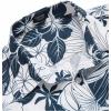 COOFANDY Men’s Hawaiian Shirt Short Sleeve Casual Button Down Tropical Summer Beach Aloha Shirts(White / Navy Blue Floral)