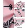 COOFANDY Men’s Hawaiian Shirt Short Sleeve Floral Button Down Shirts Tropical Holiday Beach Shirts(Pink-coconut Tree)