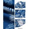 COOFANDY Mens Hawaiian Shirts Short Sleeve Casual Button Down Beach Vacation Summer Shirt(Blue Leaf)