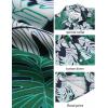 COOFANDY Mens Hawaiian Shirts Short Sleeve Casual Button Down Beach Vacation Summer Shirt(Navy Blue-green White Leaf)