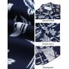 COOFANDY Mens Hawaiian Shirts Short Sleeve Casual Button Down Beach Vacation Summer Shirt(Navy Blue-white Tree)