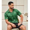 COOFANDY Mens Hawaiian Shirts Short Sleeve Casual Button Down Tropical Beach Shirt(03 Deep Green)