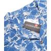 COOFANDY Mens Hawaiian Shirts Short Sleeve Casual Button Down Tropical Beach Shirt(B- Blue Floral)