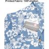COOFANDY Mens Hawaiian Shirts Short Sleeve Casual Button Down Tropical Beach Shirt(Blue Floral)