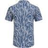 COOFANDY Mens Hawaiian Shirts Short Sleeve Casual Button Down Tropical Beach Shirt(Blue Leaves)
