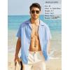 COOFANDY Mens Hawaiian Shirts Short Sleeve Casual Button Down Tropical Beach Shirt(Dark Blue)