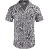 COOFANDY Mens Hawaiian Shirts Short Sleeve Casual Button Down Tropical Beach Shirt(L- Palm Leaf)