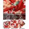 COOFANDY Mens Hawaiian Shirts Short Sleeve Casual Button Down Tropical Beach Shirt(Multi Flowers Red)