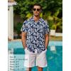 COOFANDY Mens Hawaiian Shirts Short Sleeve Casual Button Down Tropical Beach Shirt(Navy Floral)